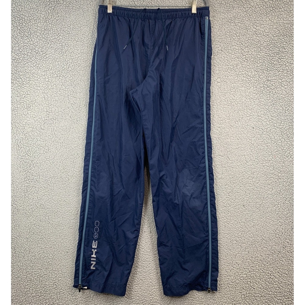 Vintage Nike Nylon Zip Off Track Pants Mens Size Large Gray Tag Blue